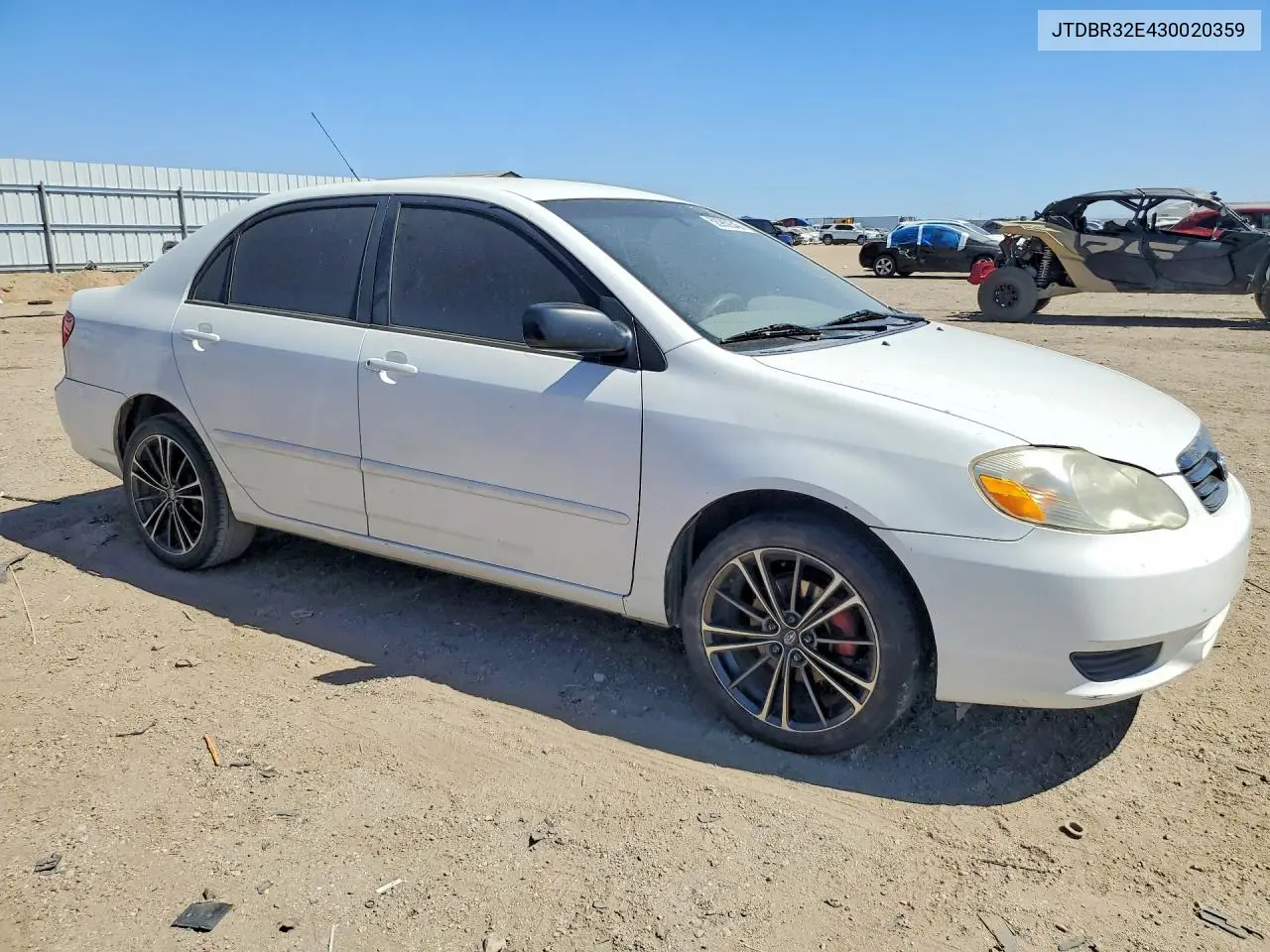 2003 Toyota Corolla Le VIN: JTDBR32E430020359 Lot: 53959346