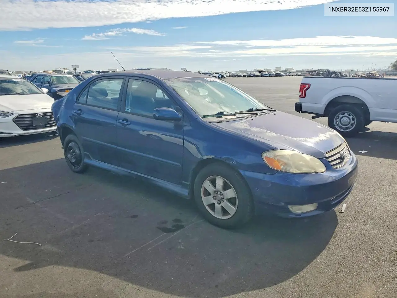 2003 Toyota Corolla S VIN: 1NXBR32E53Z155967 Lot: 61421936