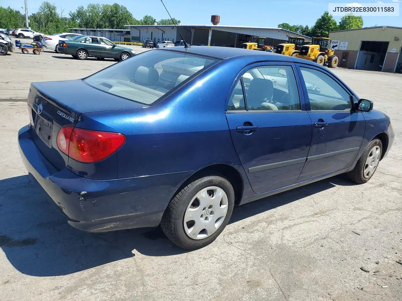 2003 Toyota Corolla Ce VIN: JTDBR32E830011583 Lot: 61666656
