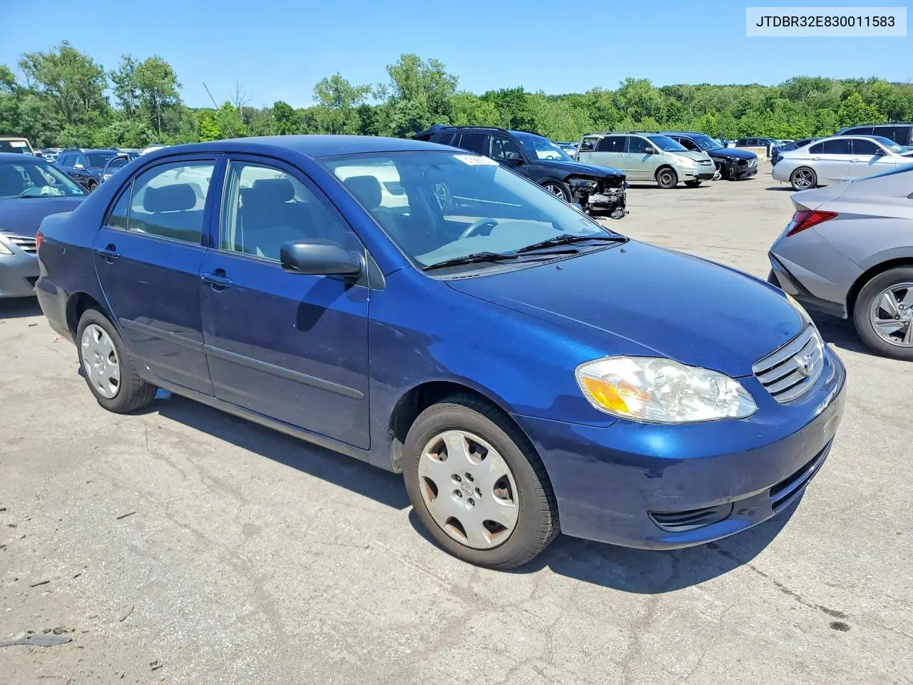 2003 Toyota Corolla Ce VIN: JTDBR32E830011583 Lot: 61666656