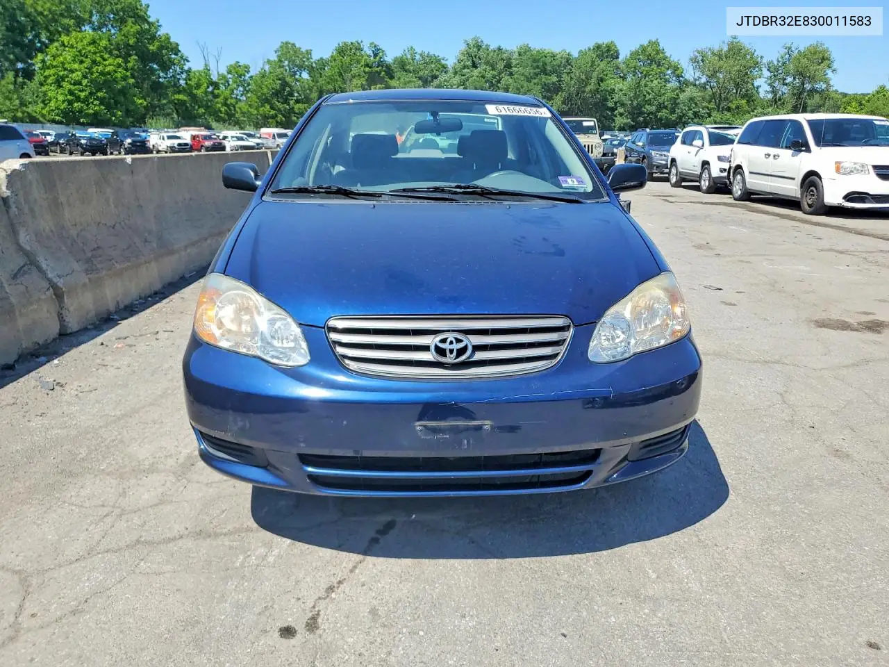 2003 Toyota Corolla Ce VIN: JTDBR32E830011583 Lot: 61666656
