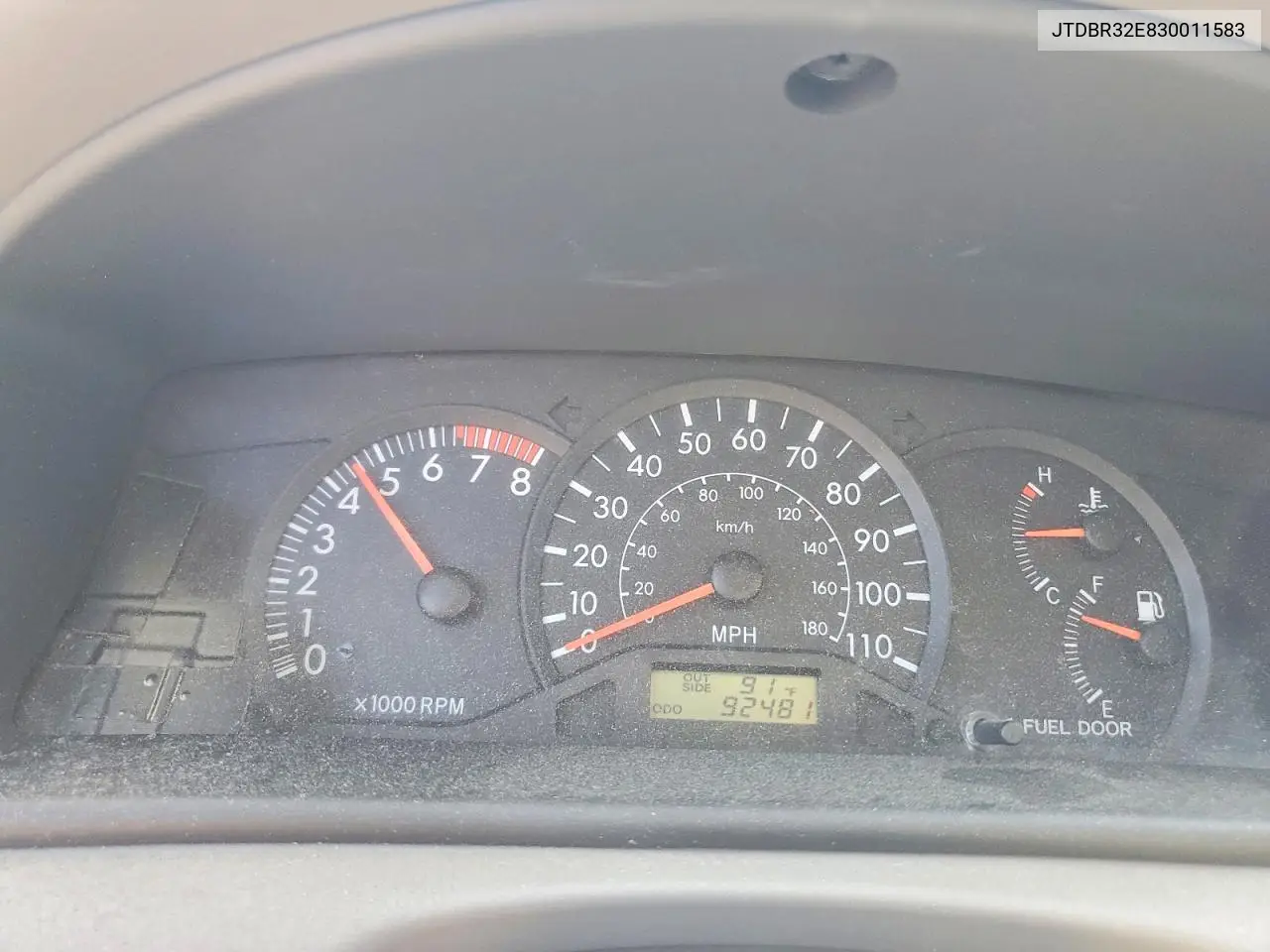 2003 Toyota Corolla Ce VIN: JTDBR32E830011583 Lot: 61666656