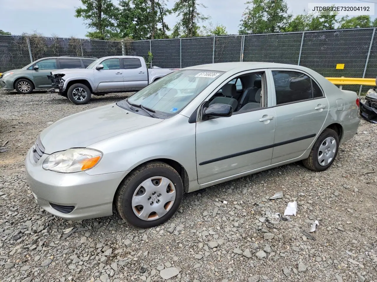 2003 Toyota Corolla Ce VIN: JTDBR32E732004192 Lot: 61769036