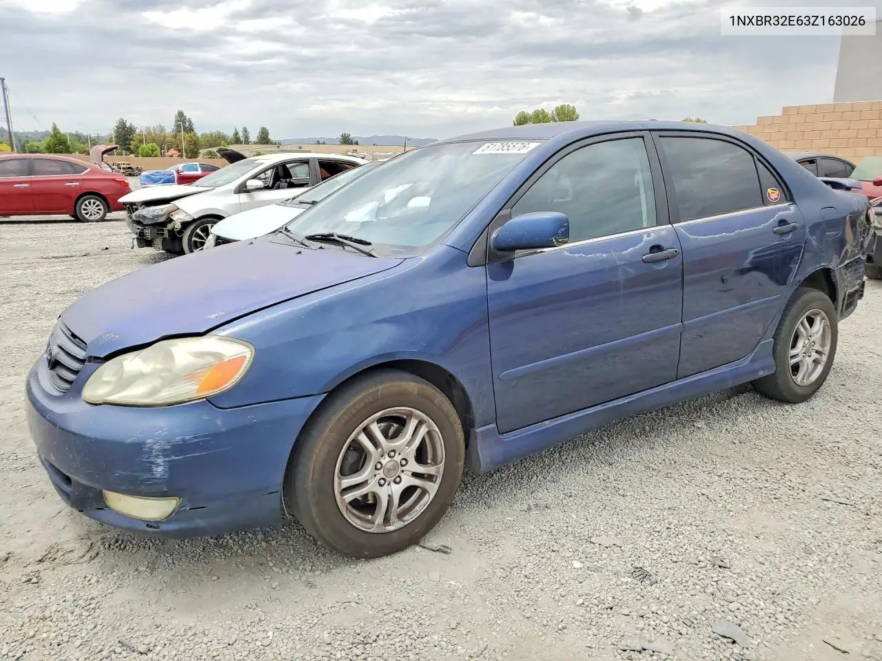 2003 Toyota Corolla S VIN: 1NXBR32E63Z163026 Lot: 61785576