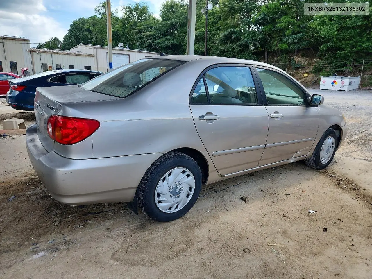 2003 Toyota Corolla Le VIN: 1NXBR32E13Z136302 Lot: 61981036