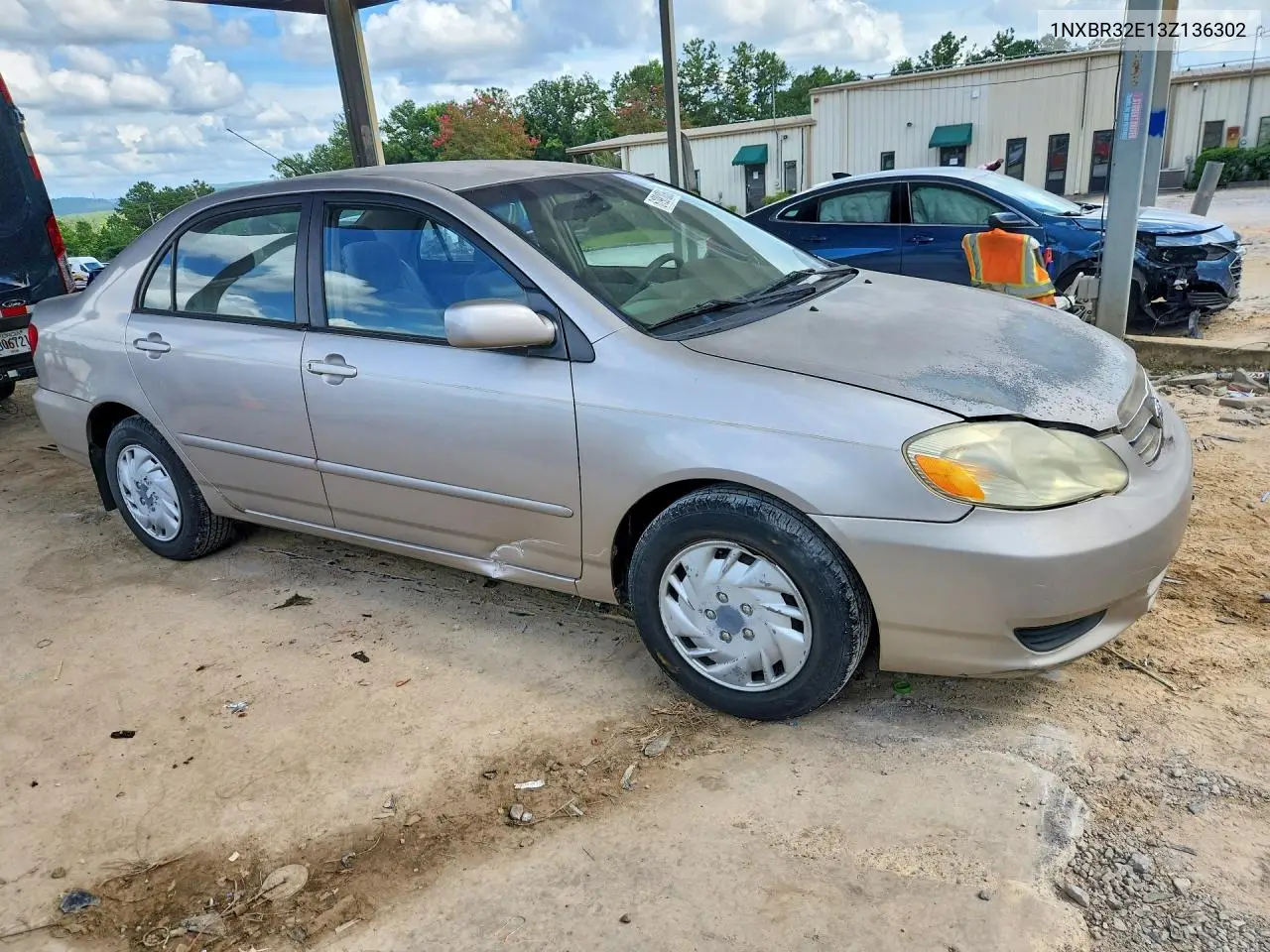 2003 Toyota Corolla Le VIN: 1NXBR32E13Z136302 Lot: 61981036