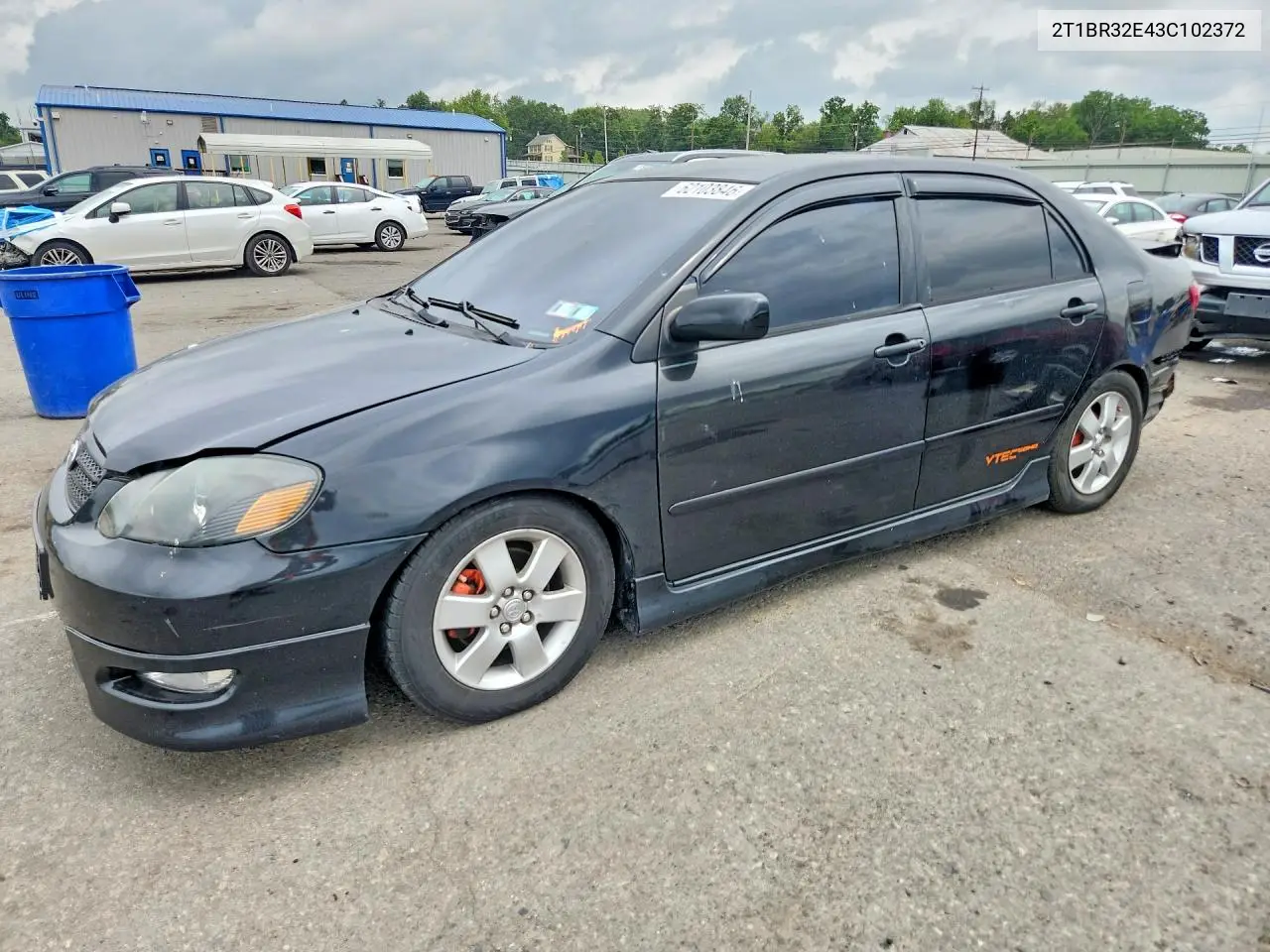 2003 Toyota Corolla VIN: 2T1BR32E43C102372 Lot: 62103846