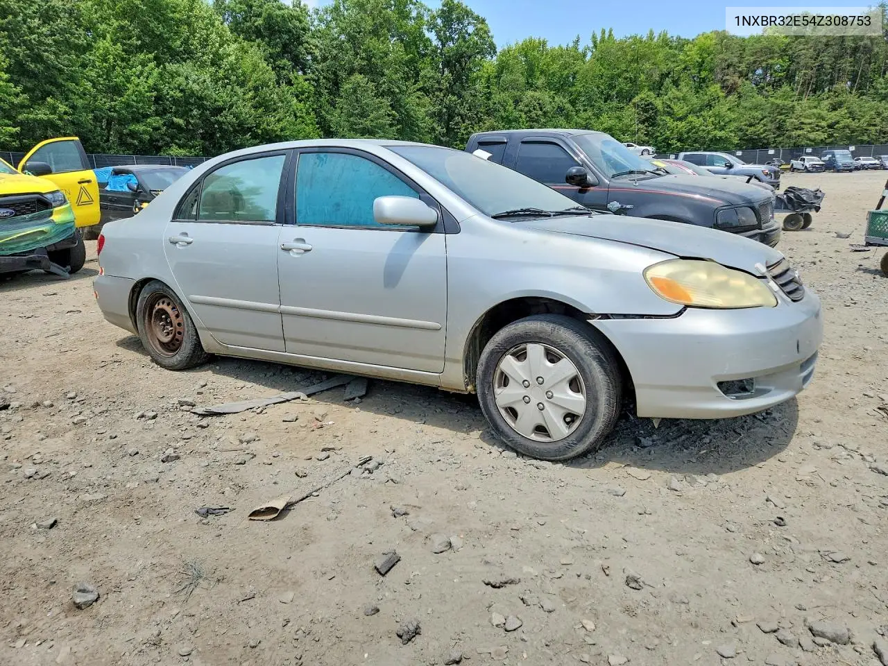 2004 Toyota Corolla Le VIN: 1NXBR32E54Z308753 Lot: 61711956