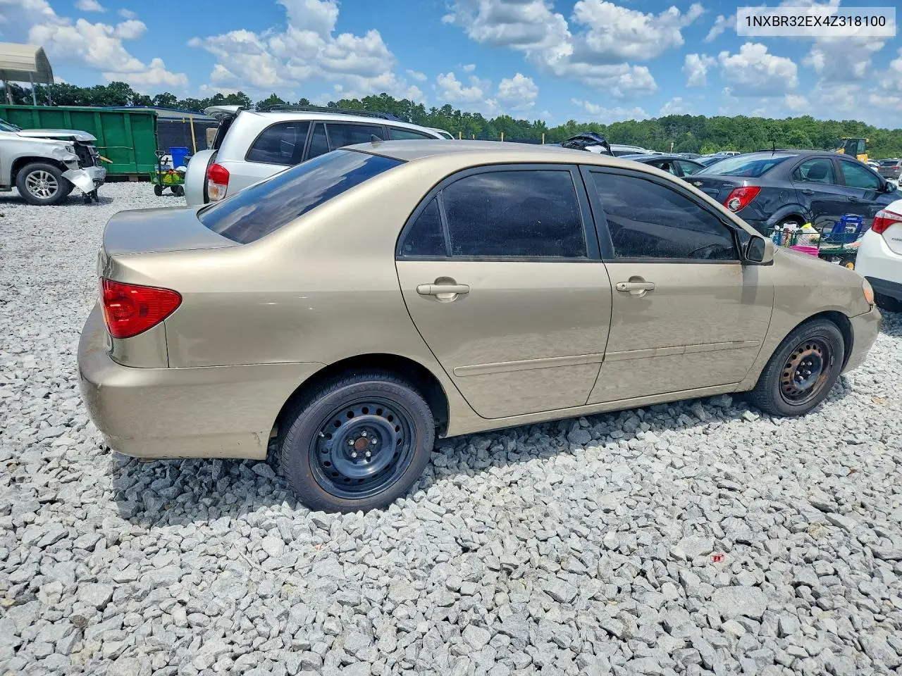 2004 Toyota Corolla Le VIN: 1NXBR32EX4Z318100 Lot: 61752316