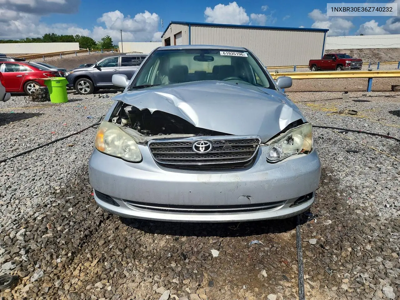 2006 Toyota Corolla Le VIN: 1NXBR30E36Z740232 Lot: 61935196