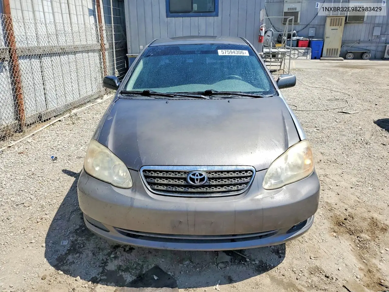 2008 Toyota Corolla Ce VIN: 1NXBR32E98Z983429 Lot: 57594306