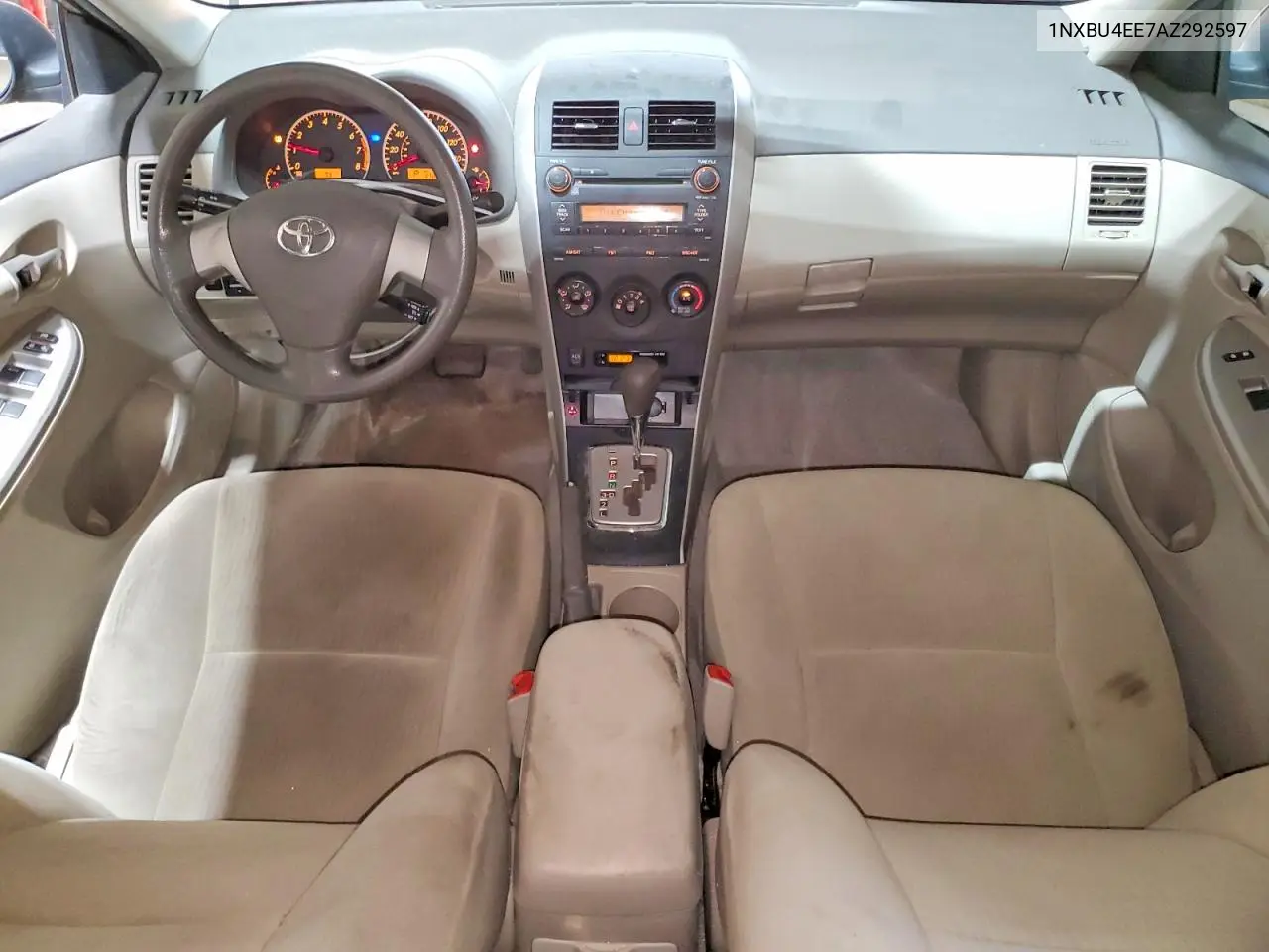 2010 Toyota Corolla Le VIN: 1NXBU4EE7AZ292597 Lot: 62002386