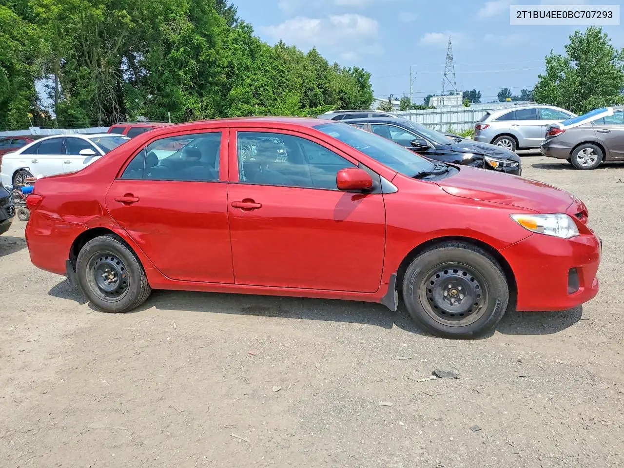 2011 Toyota Corolla Base VIN: 2T1BU4EE0BC707293 Lot: 62154446