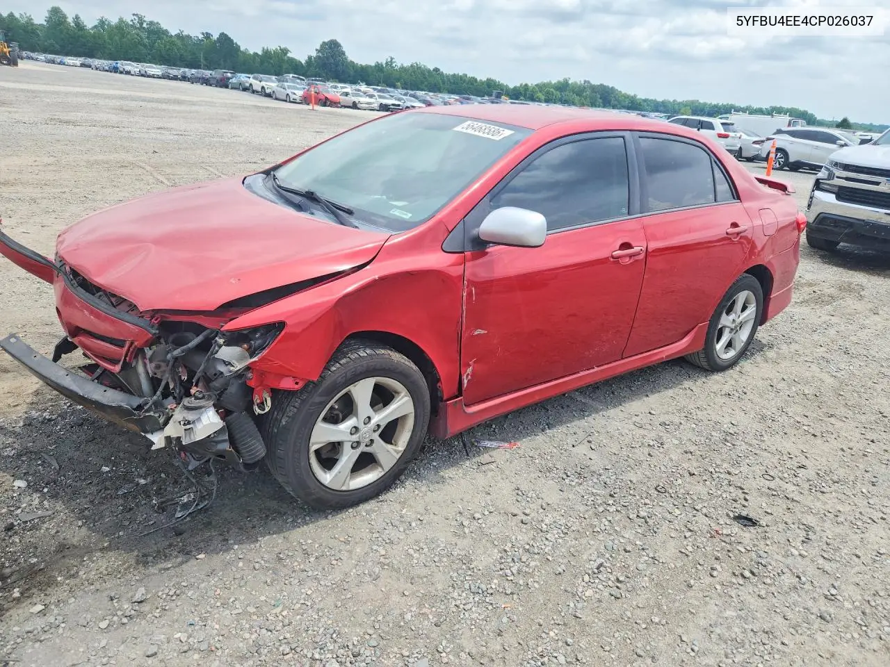2012 Toyota Corolla S VIN: 5YFBU4EE4CP026037 Lot: 56468586