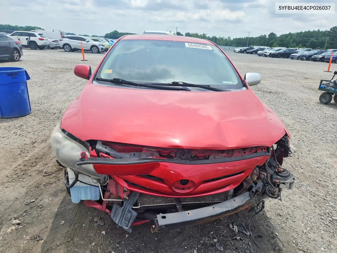 2012 Toyota Corolla S VIN: 5YFBU4EE4CP026037 Lot: 56468586