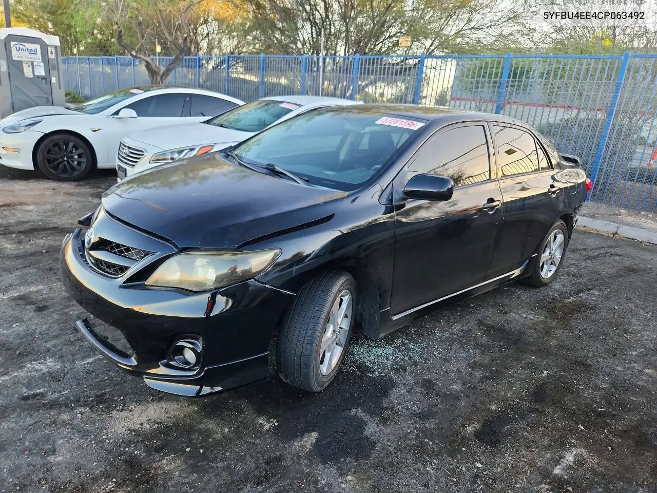 2012 Toyota Corolla S VIN: 5YFBU4EE4CP063492 Lot: 57261596