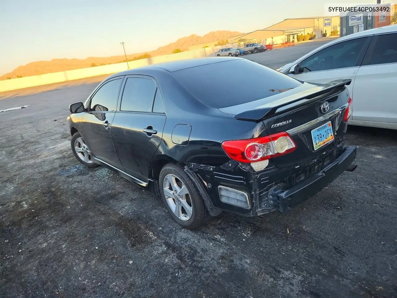 2012 Toyota Corolla S VIN: 5YFBU4EE4CP063492 Lot: 57261596