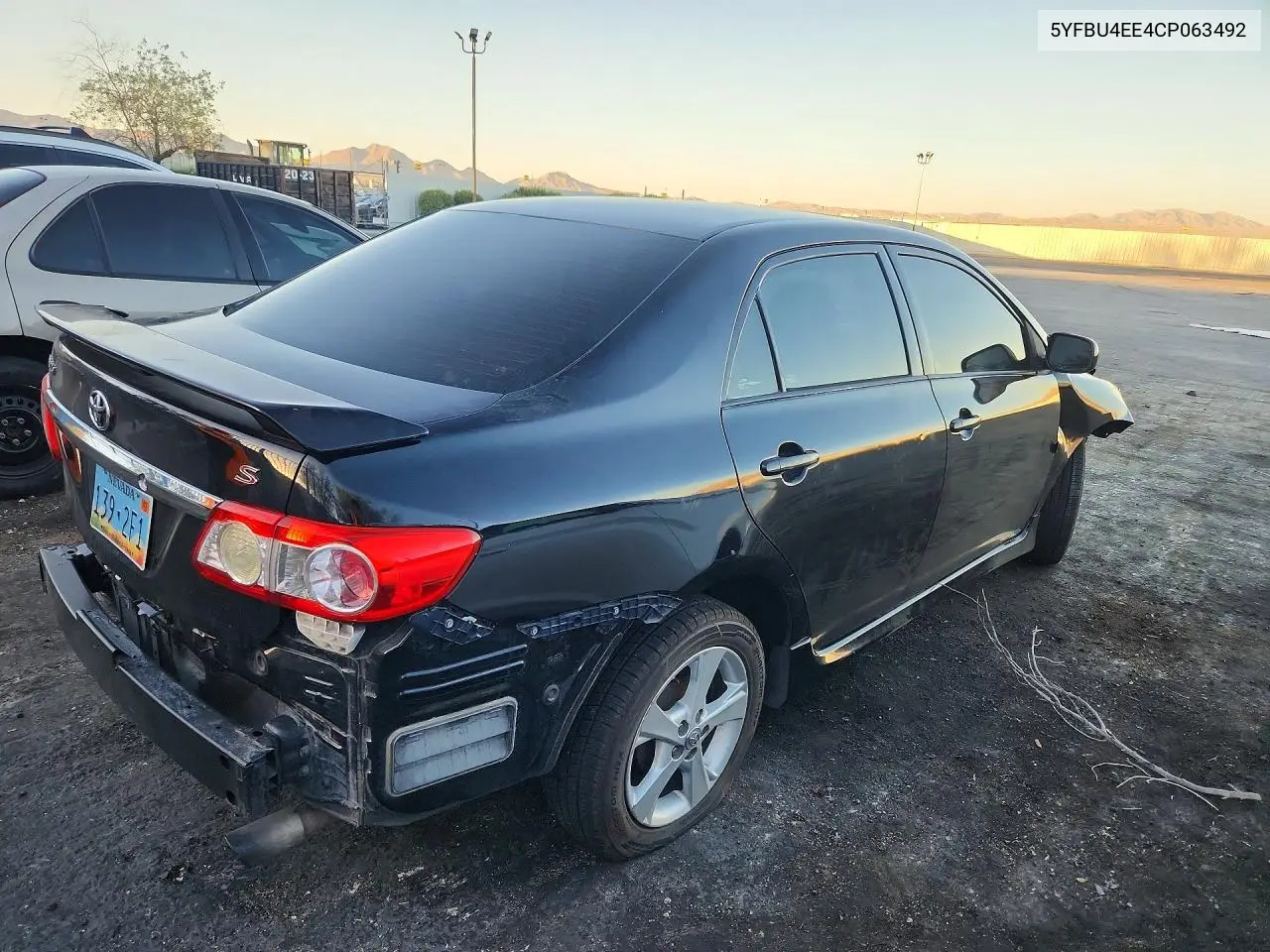 2012 Toyota Corolla S VIN: 5YFBU4EE4CP063492 Lot: 57261596