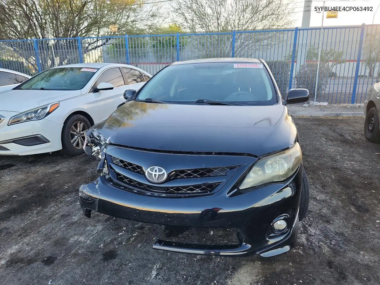 2012 Toyota Corolla S VIN: 5YFBU4EE4CP063492 Lot: 57261596