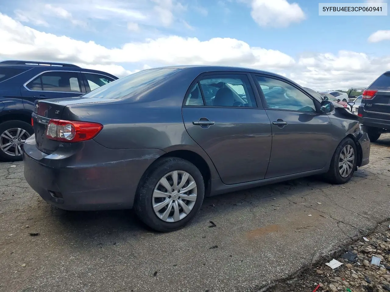 2012 Toyota Corolla Le VIN: 5YFBU4EE3CP060941 Lot: 58369476