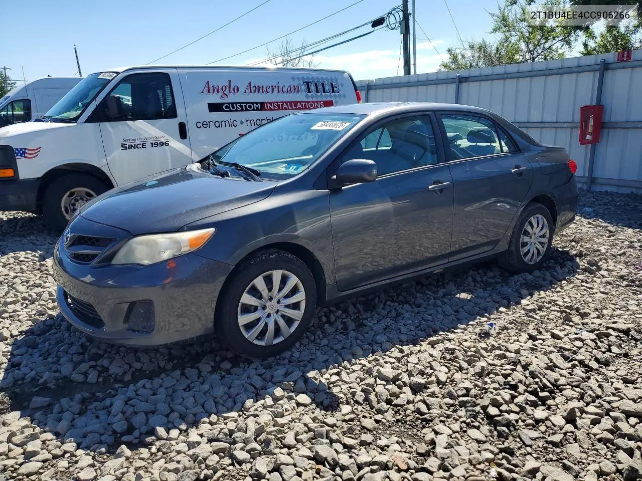 2012 Toyota Corolla Le VIN: 2T1BU4EE4CC906266 Lot: 58480626
