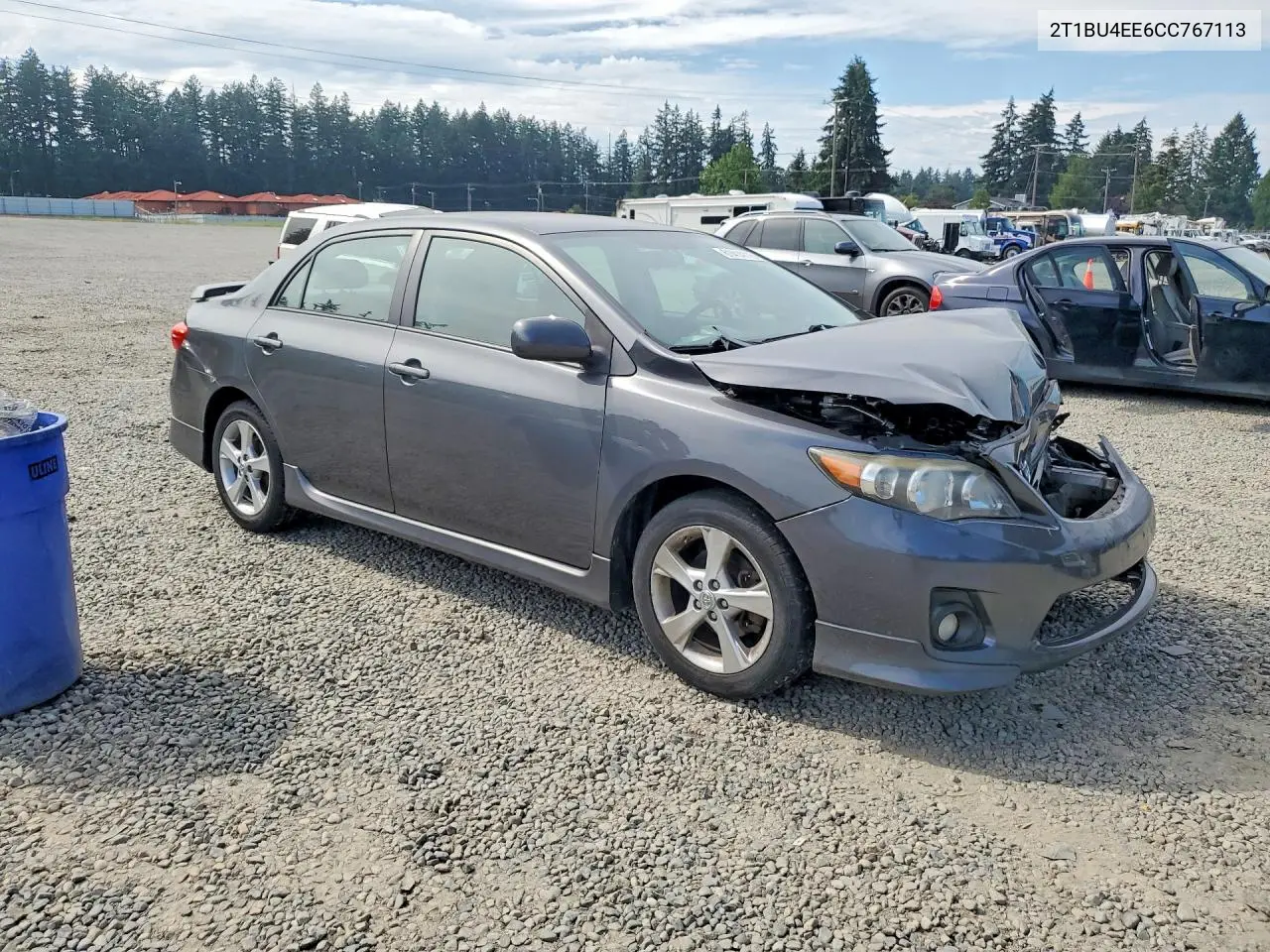 2012 Toyota Corolla S VIN: 2T1BU4EE6CC767113 Lot: 61414116