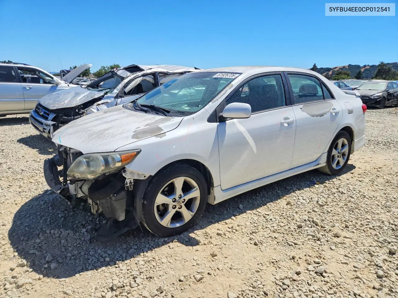 2012 Toyota Corolla S VIN: 5YFBU4EE0CP012541 Lot: 61926726
