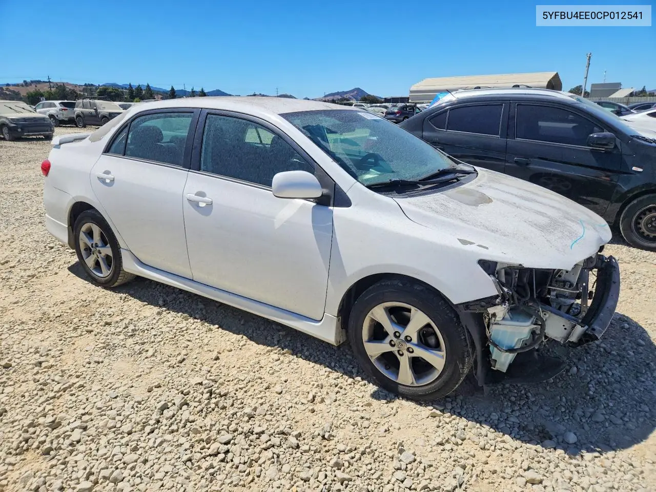 2012 Toyota Corolla S VIN: 5YFBU4EE0CP012541 Lot: 61926726