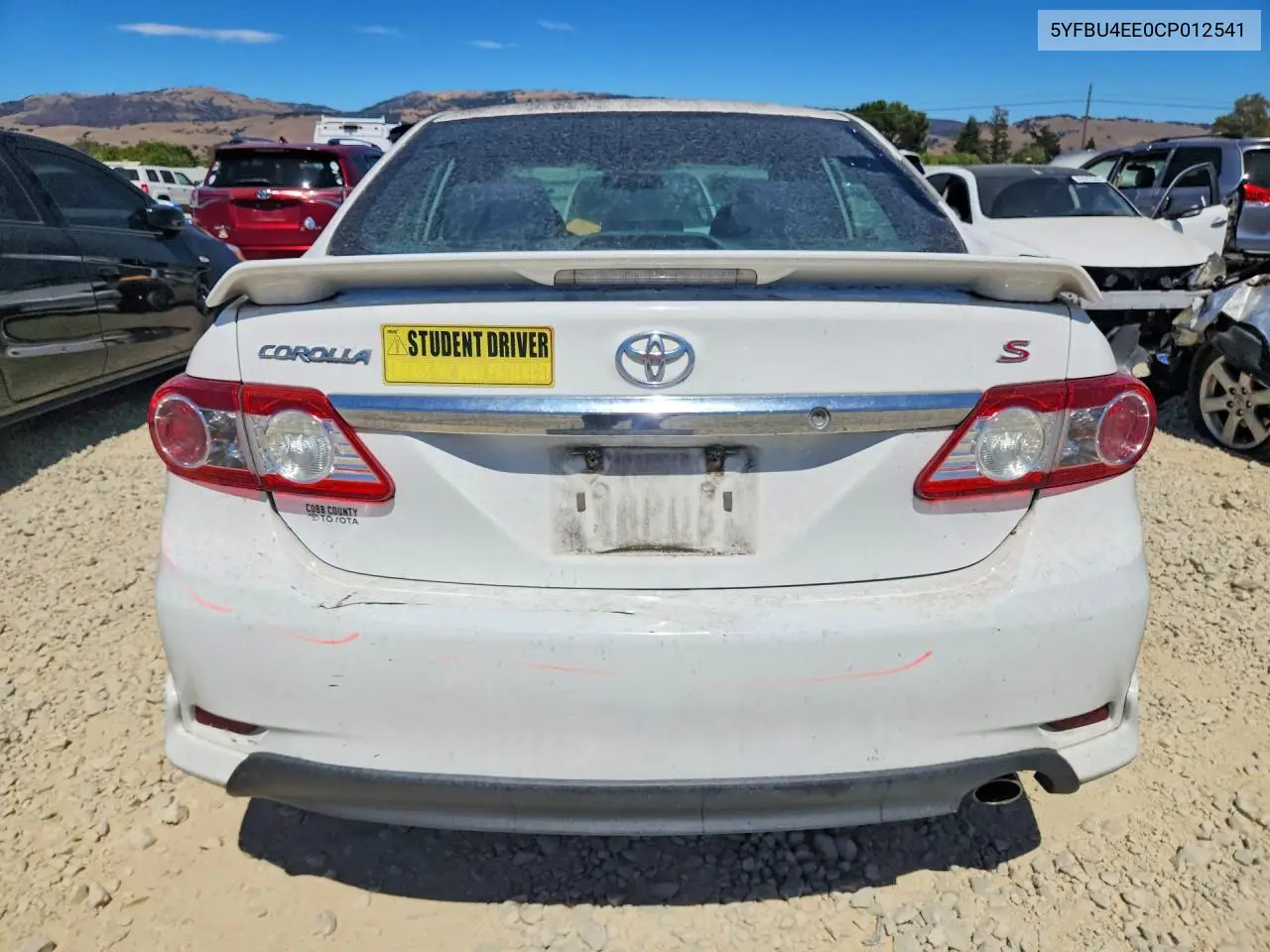 2012 Toyota Corolla S VIN: 5YFBU4EE0CP012541 Lot: 61926726