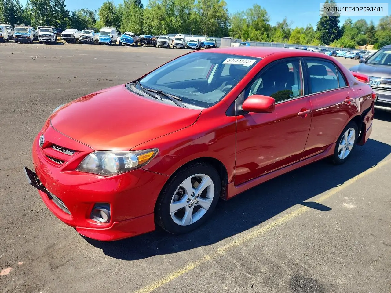 2013 Toyota Corolla S VIN: 5YFBU4EE4DP093481 Lot: 60185936