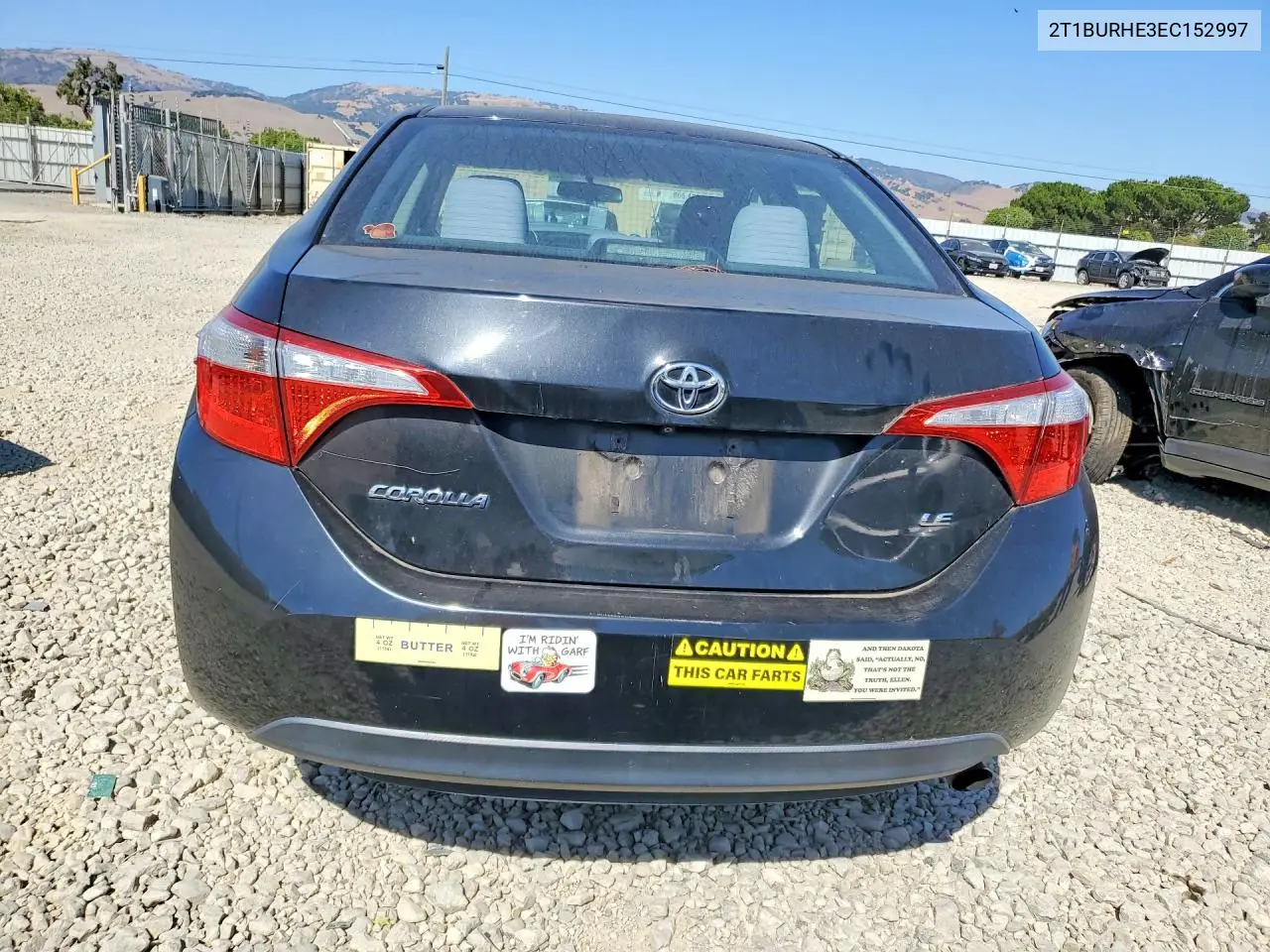 2014 Toyota Corolla Le VIN: 2T1BURHE3EC152997 Lot: 58959676