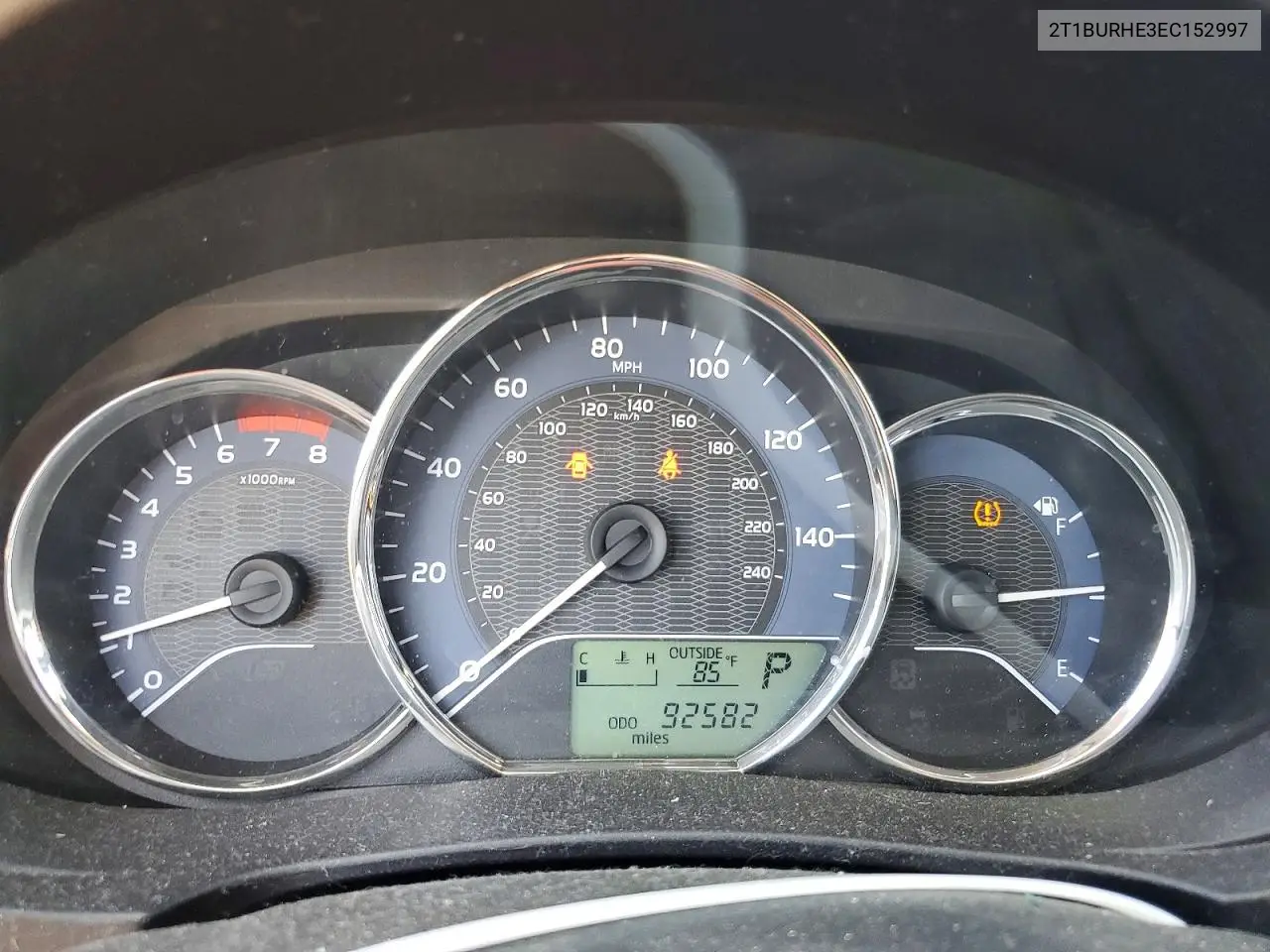 2014 Toyota Corolla Le VIN: 2T1BURHE3EC152997 Lot: 58959676