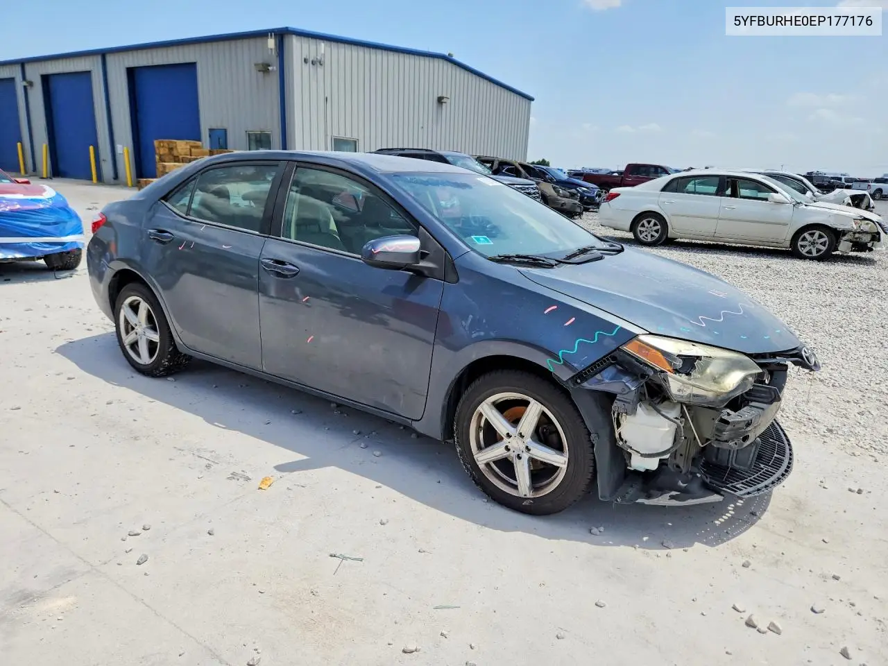 2014 Toyota Corolla Le VIN: 5YFBURHE0EP177176 Lot: 61821666