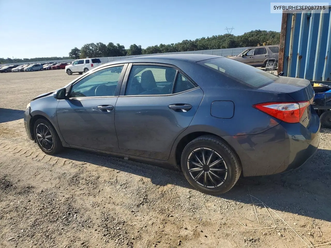 2014 Toyota Corolla Le VIN: 5YFBURHE3EP087715 Lot: 61968646