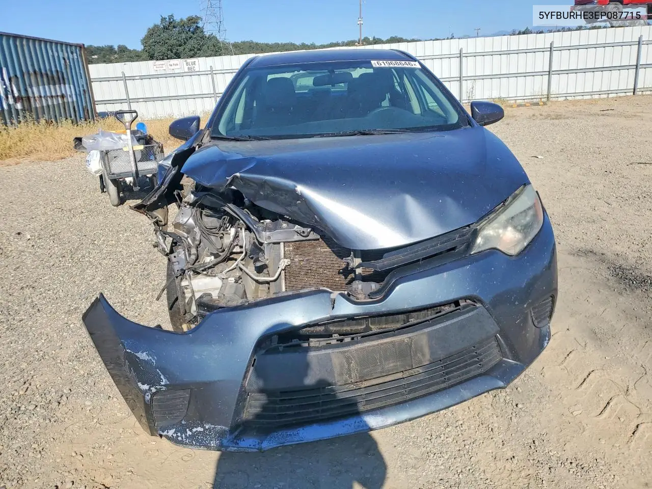 2014 Toyota Corolla Le VIN: 5YFBURHE3EP087715 Lot: 61968646