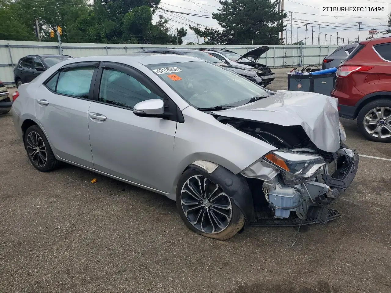 2014 Toyota Corolla S Premium VIN: 2T1BURHEXEC116496 Lot: 62116056