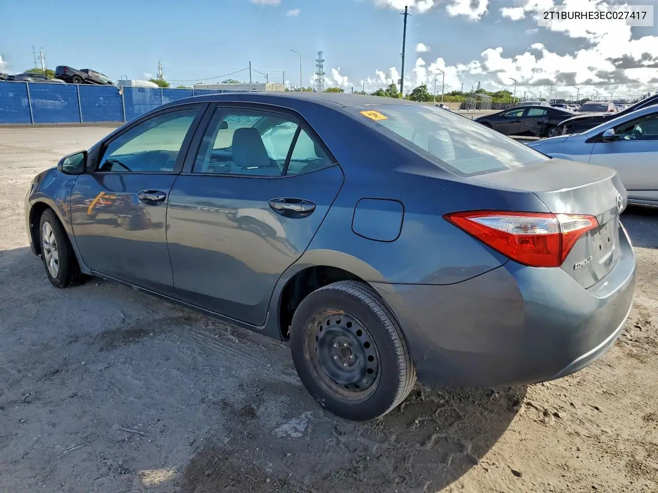 2T1BURHE3EC027417 2014 Toyota Corolla L