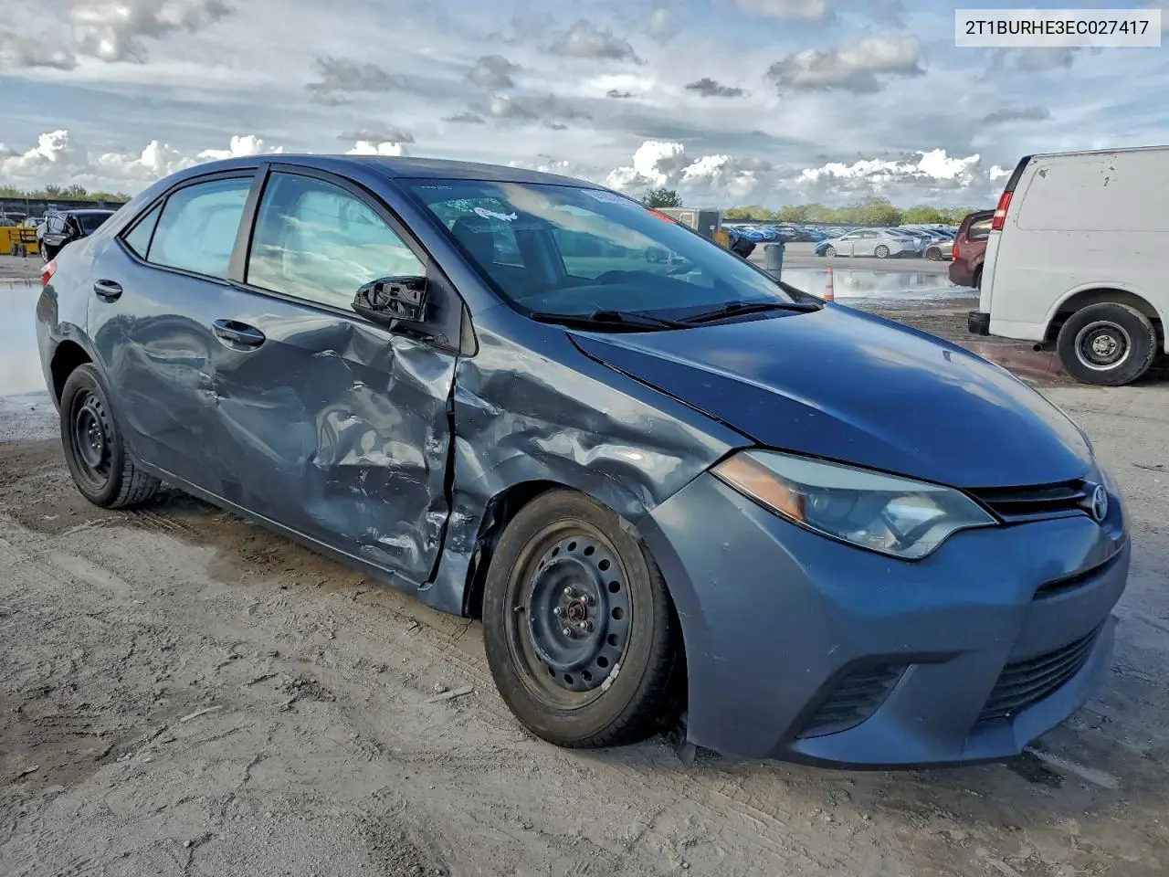 2T1BURHE3EC027417 2014 Toyota Corolla L