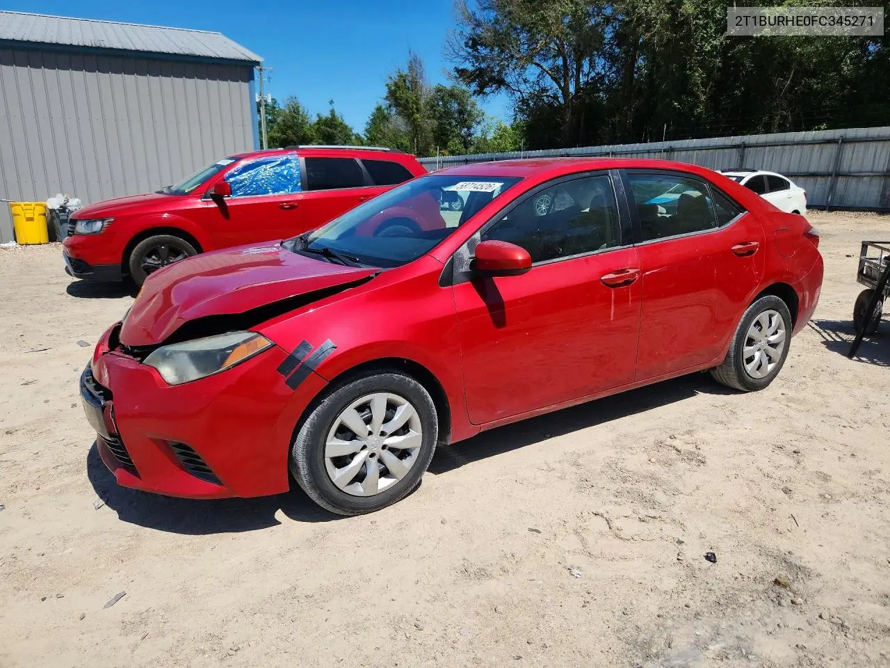2015 Toyota Corolla Le VIN: 2T1BURHE0FC345271 Lot: 58714526