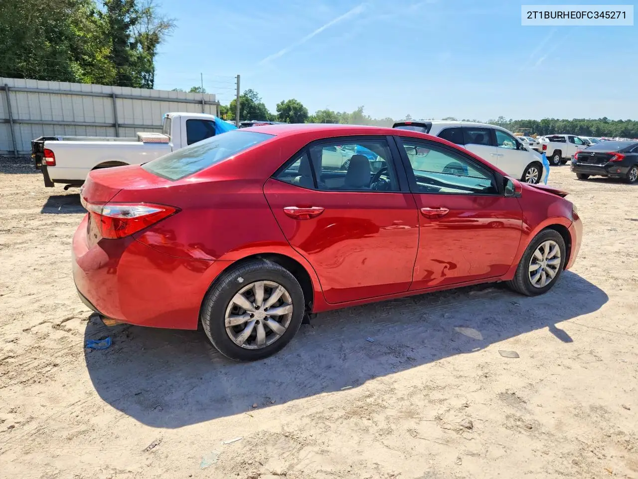 2015 Toyota Corolla Le VIN: 2T1BURHE0FC345271 Lot: 58714526