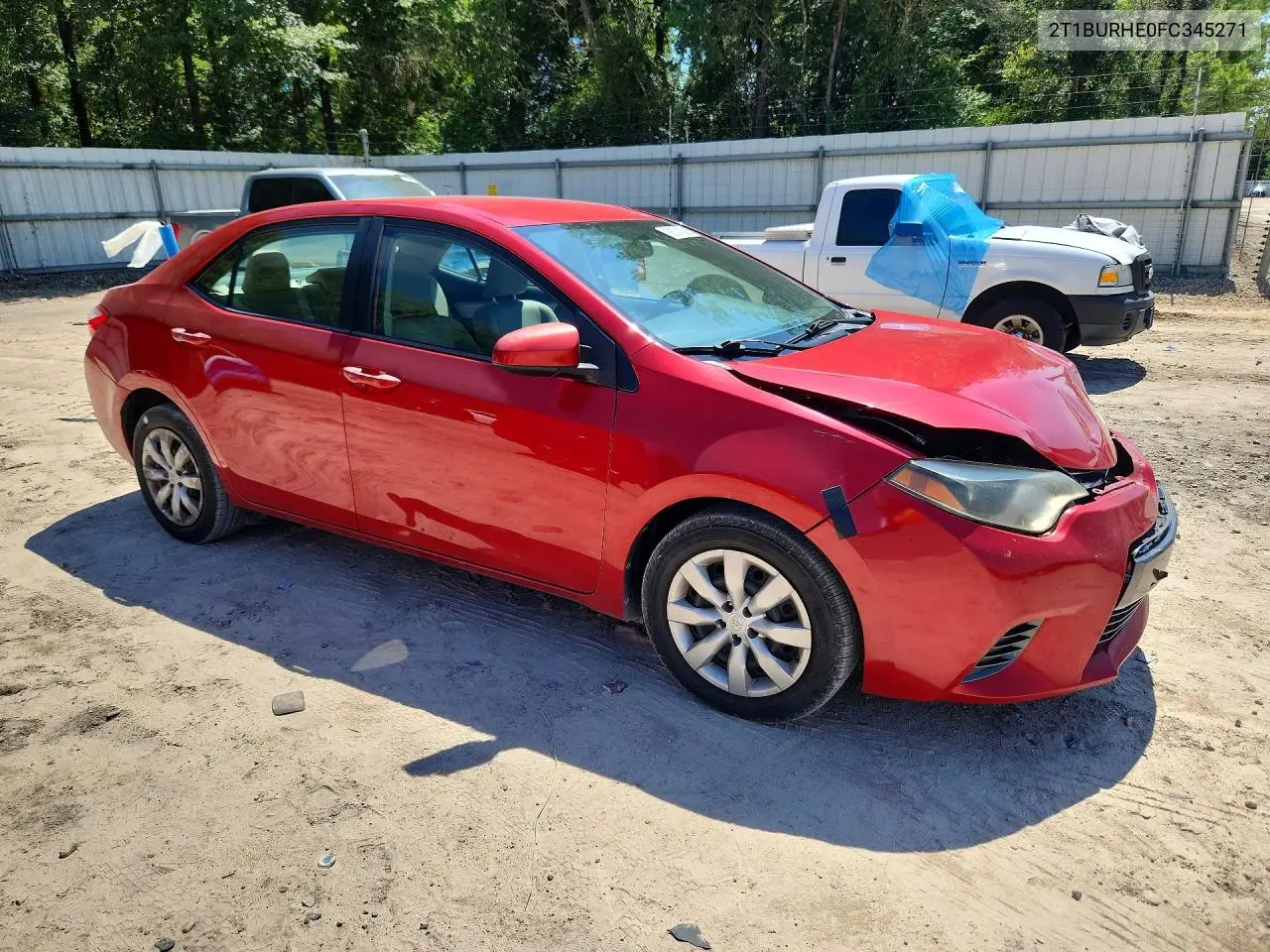 2015 Toyota Corolla Le VIN: 2T1BURHE0FC345271 Lot: 58714526