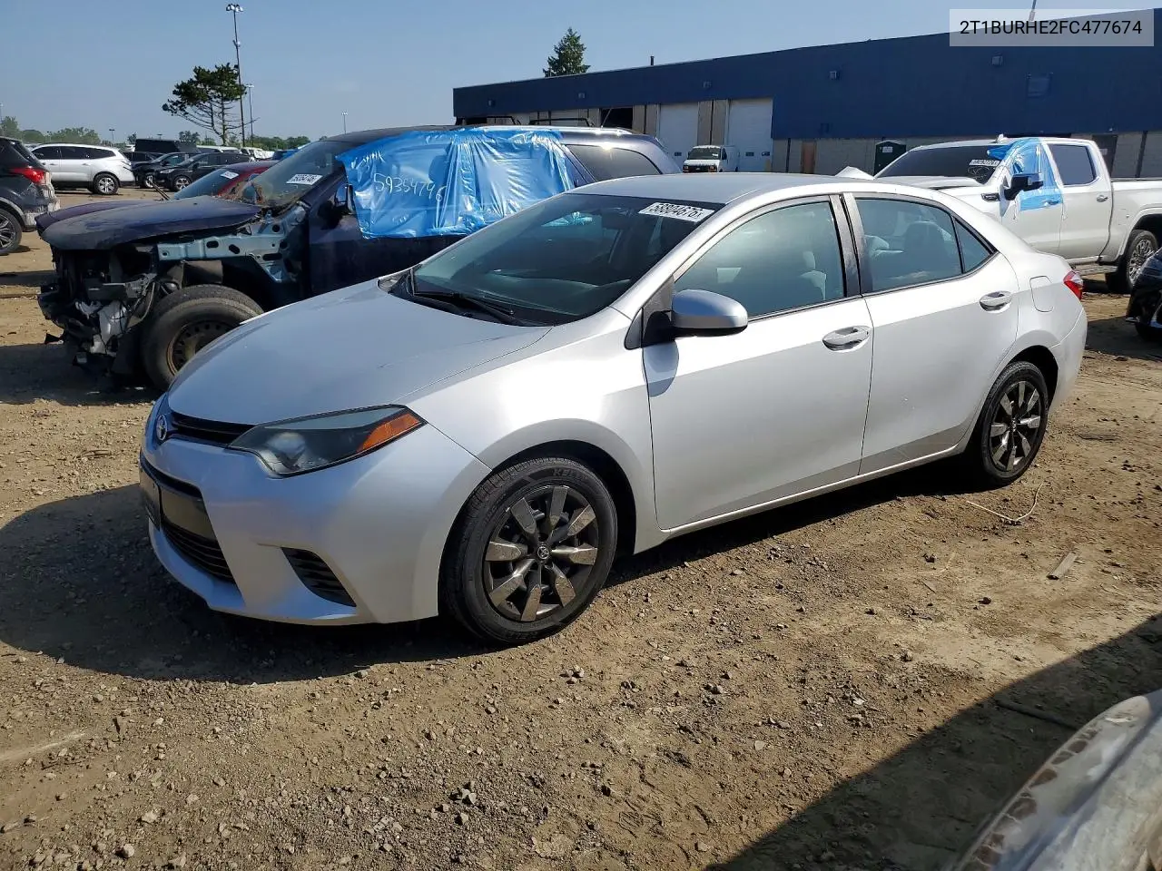 2015 Toyota Corolla Le VIN: 2T1BURHE2FC477674 Lot: 58804676