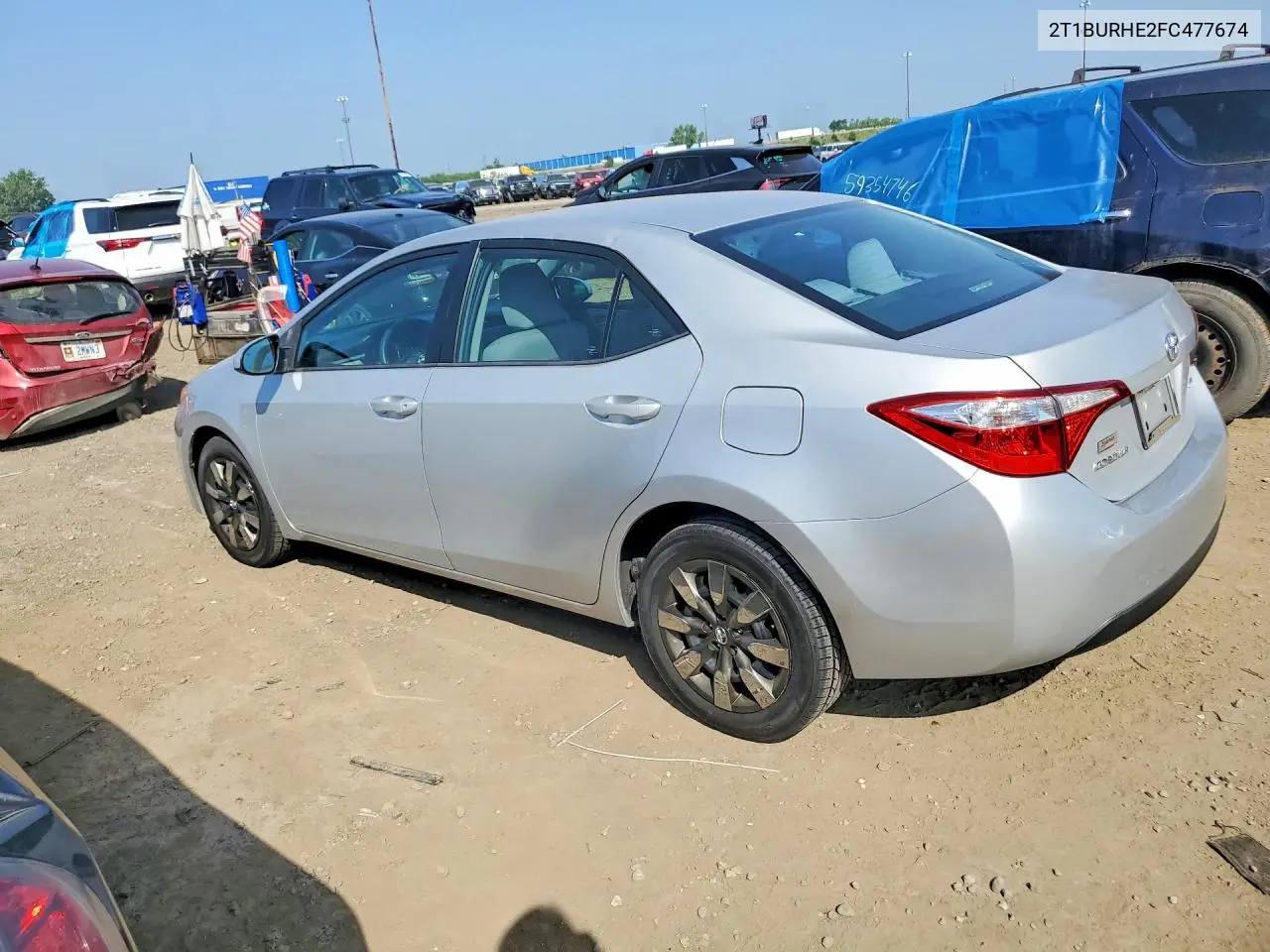 2015 Toyota Corolla Le VIN: 2T1BURHE2FC477674 Lot: 58804676