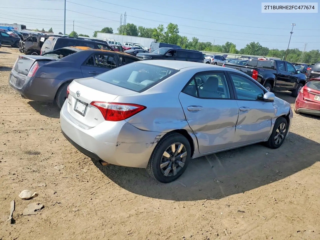 2015 Toyota Corolla Le VIN: 2T1BURHE2FC477674 Lot: 58804676