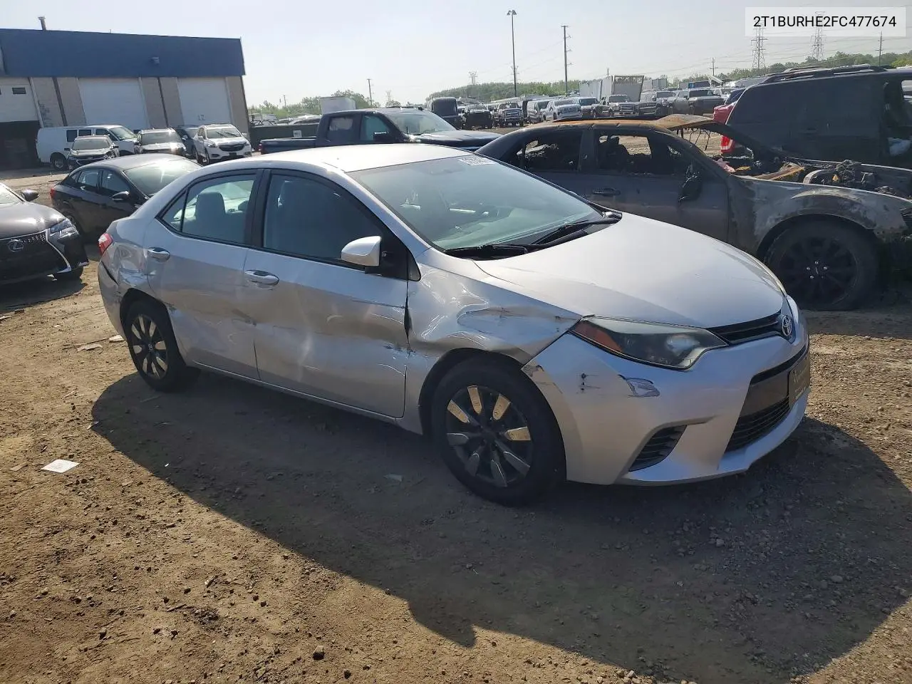 2015 Toyota Corolla Le VIN: 2T1BURHE2FC477674 Lot: 58804676