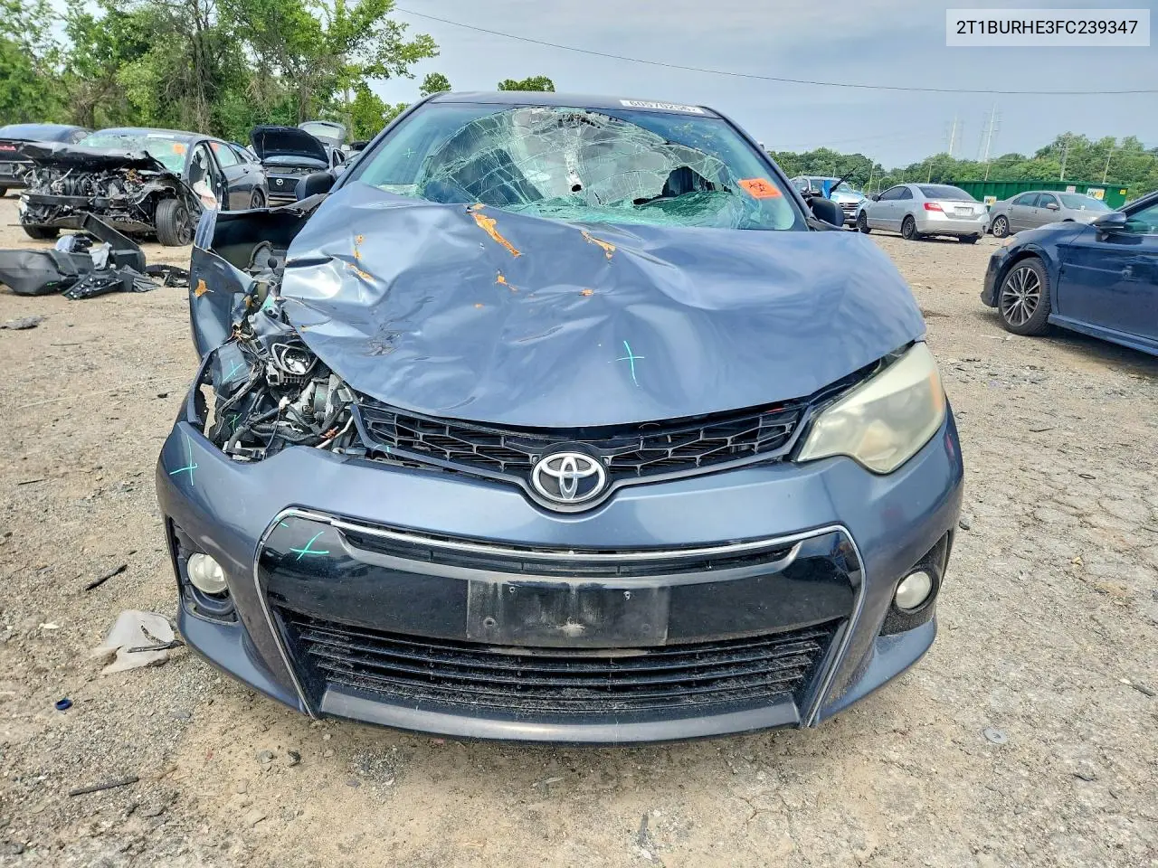 2015 Toyota Corolla S Plus VIN: 2T1BURHE3FC239347 Lot: 60570256