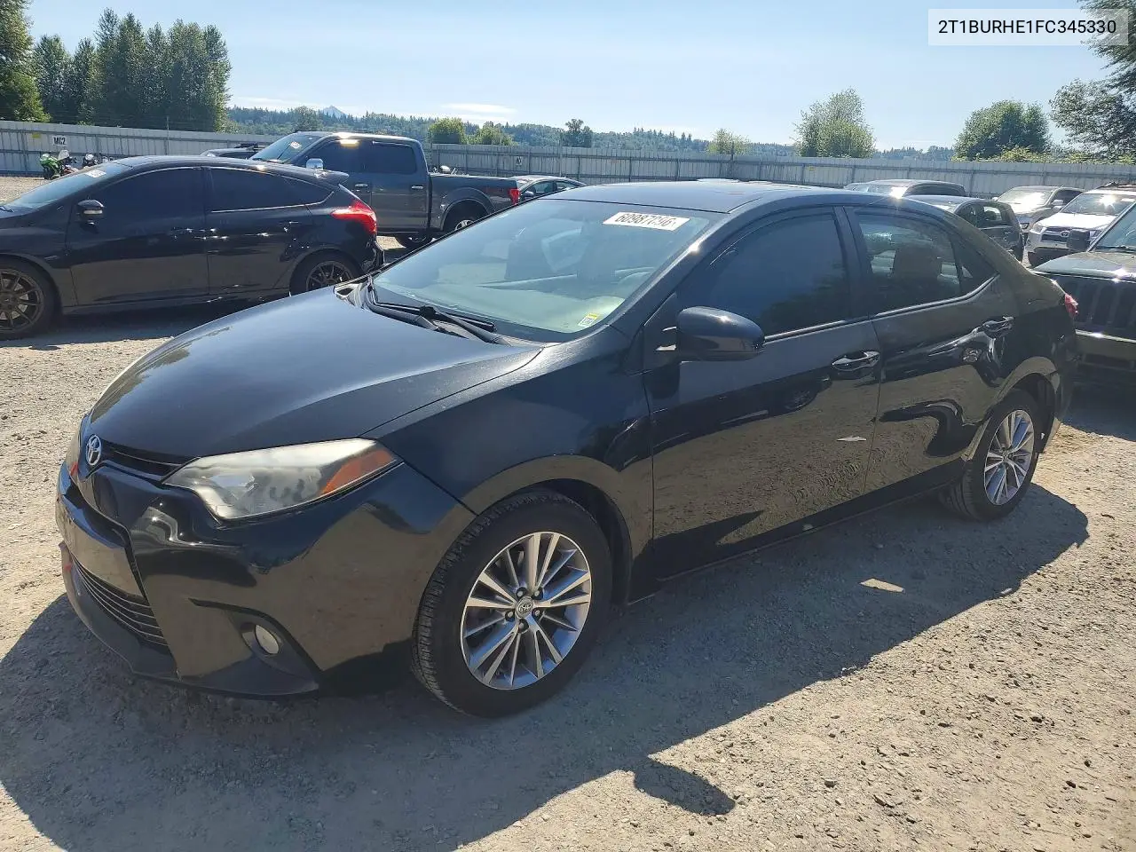 2015 Toyota Corolla Le Plus VIN: 2T1BURHE1FC345330 Lot: 60987896