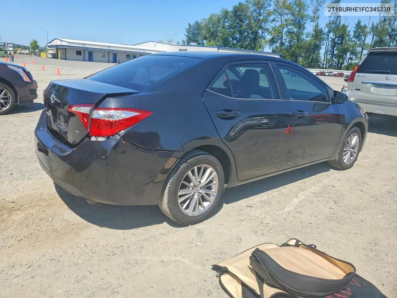 2015 Toyota Corolla Le Plus VIN: 2T1BURHE1FC345330 Lot: 60987896