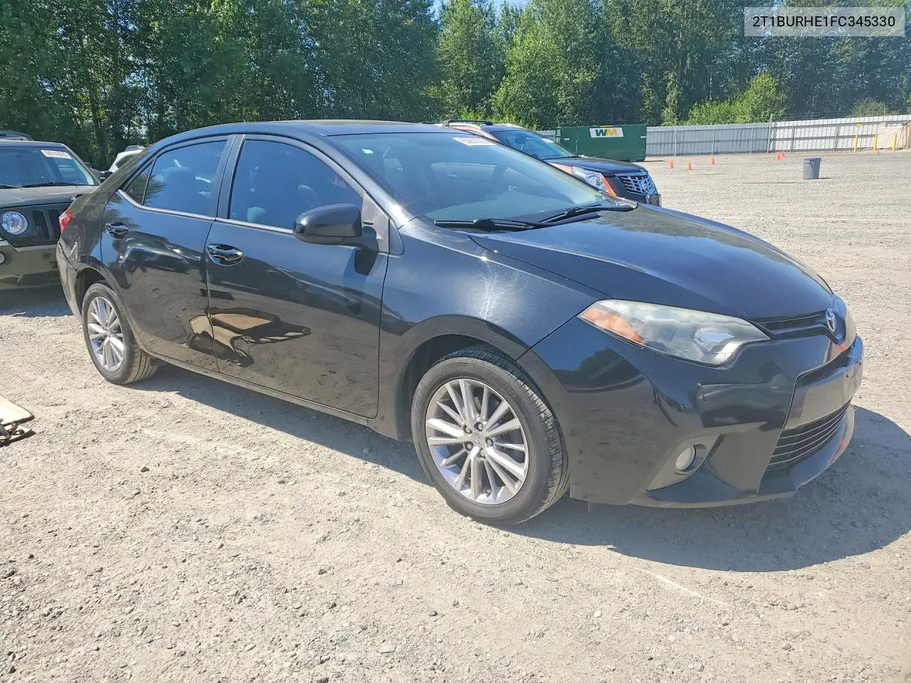 2015 Toyota Corolla Le Plus VIN: 2T1BURHE1FC345330 Lot: 60987896