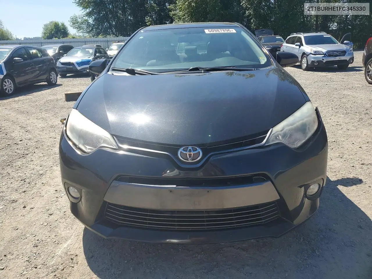 2015 Toyota Corolla Le Plus VIN: 2T1BURHE1FC345330 Lot: 60987896